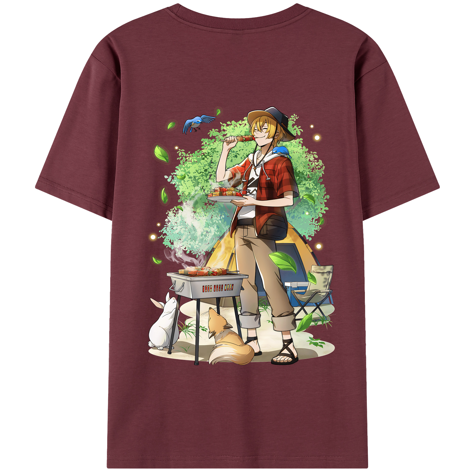 （画像用） 文豪ストレイドッグス Bungo Stray Dogs 綿100％半袖Tシャツ（背面プリント）